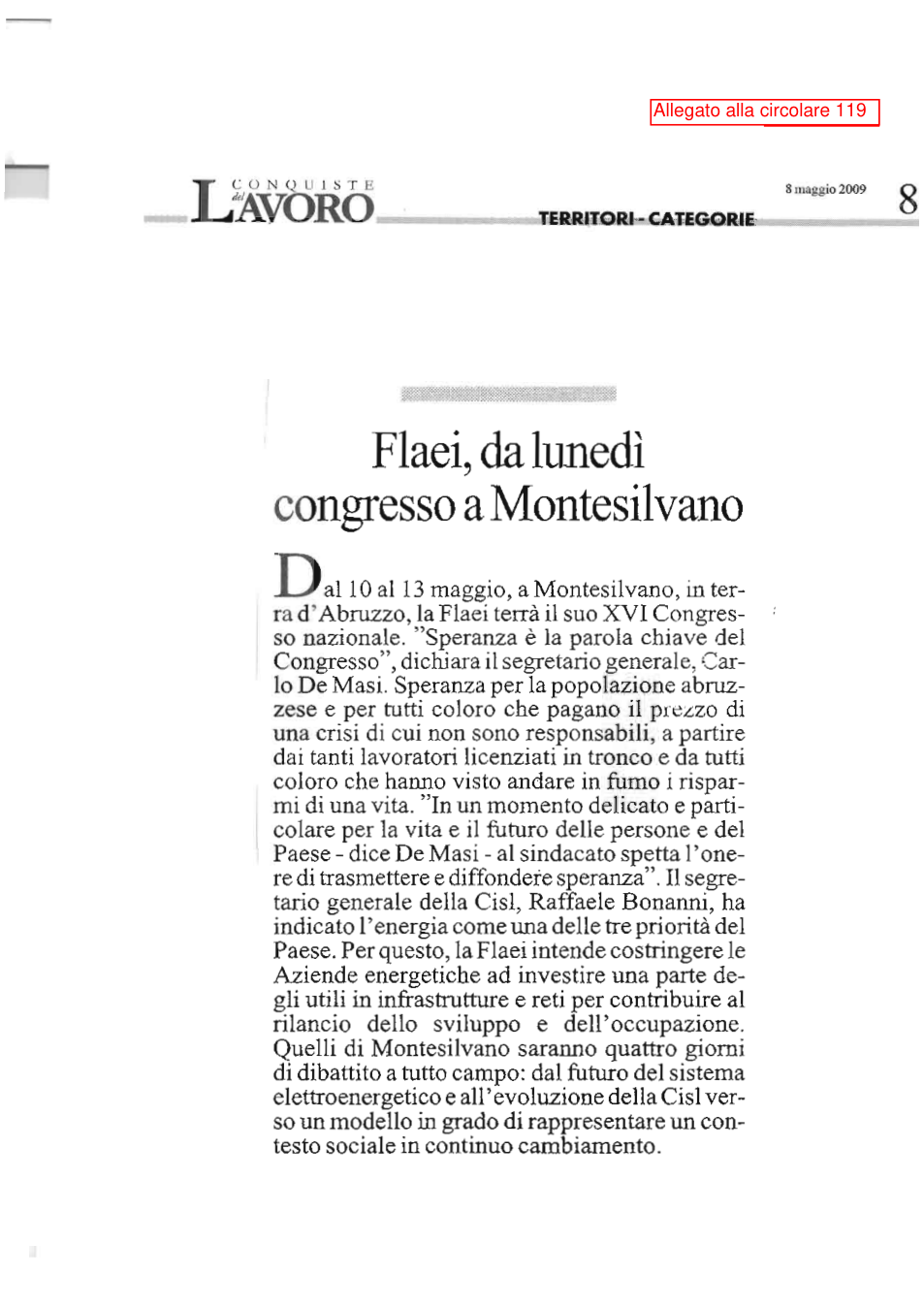 Anteprima All Rassegna Stampa Congresso 2009