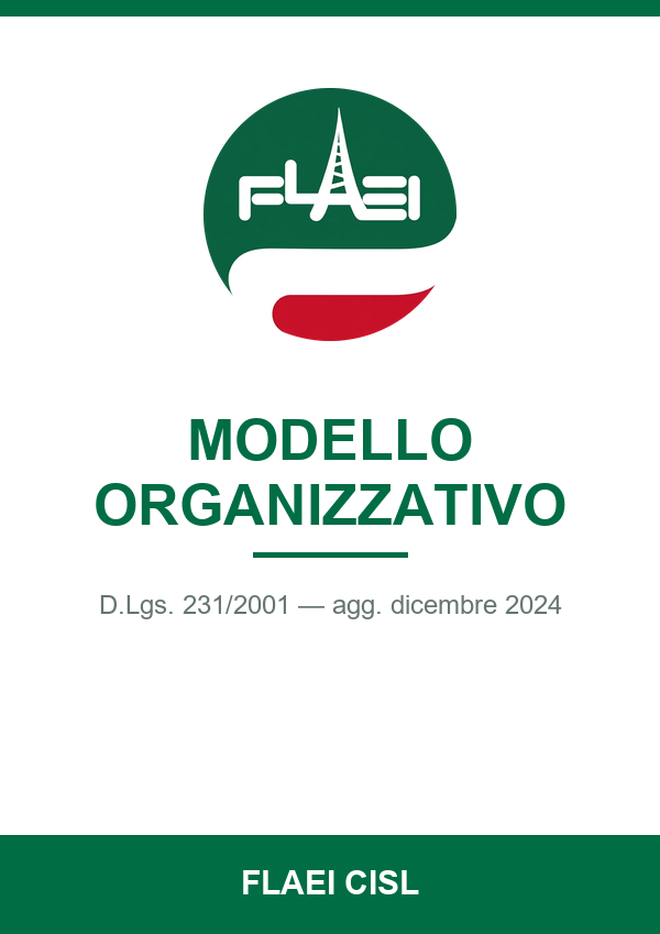Copertina Modello Organizzativo 231/2001