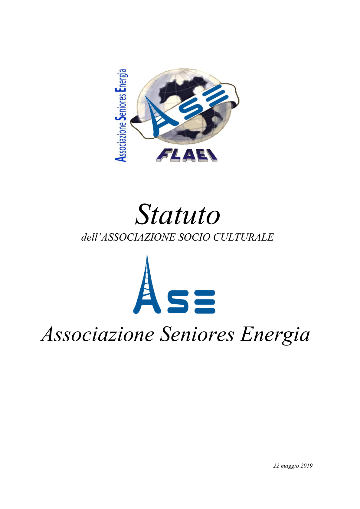 Copertina Statuto ASE