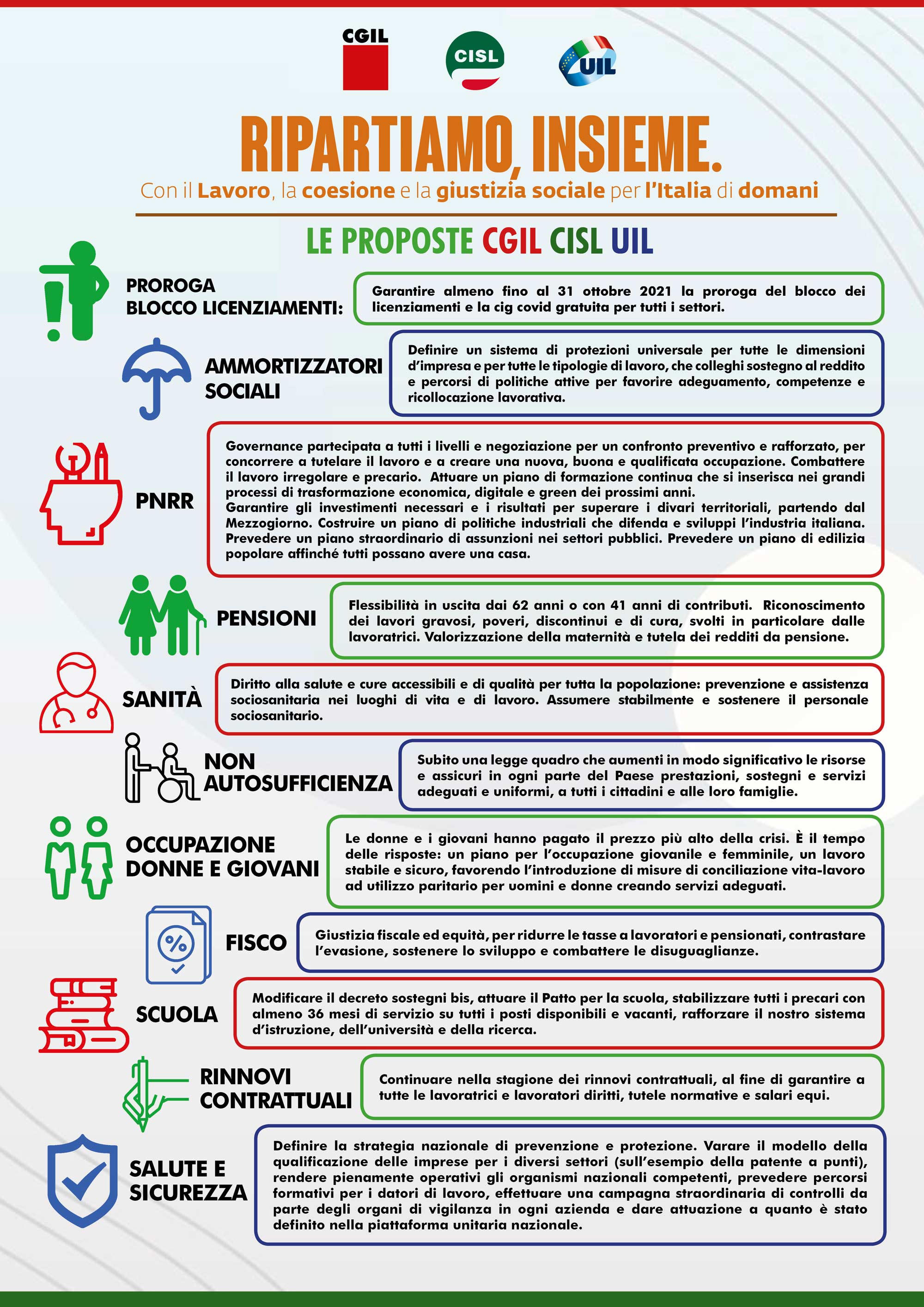 manifestazione unitaria del 26 giugno 2021 - indicazioni logistiche, manifesto e volantone